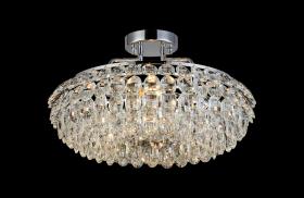 Coniston Polished Chrome Crystal Ceiling Lights Diyas Semi Flush Fittings